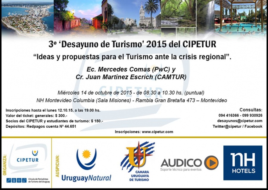 3er "DESAYUNO DE TURISMO" 2015 del CIPETUR